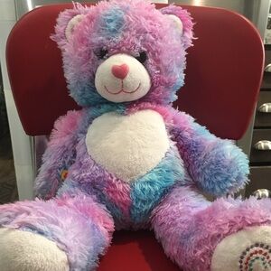 BAB WS Furever Hearts pastel tie-dye plush bear